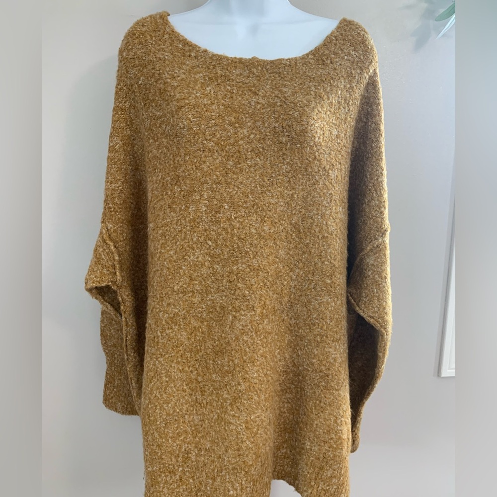 Free People Mustard Crew Neck Sweater
